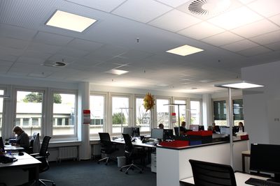 LED Beleuchtung im Großraumbüro